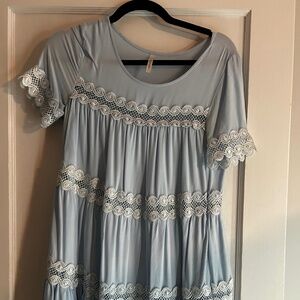 Lace Boho Shift Dress Size Small